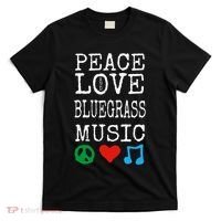 Peace Love And Bluegrass Music Bluegrass T-Shirt thumb 0