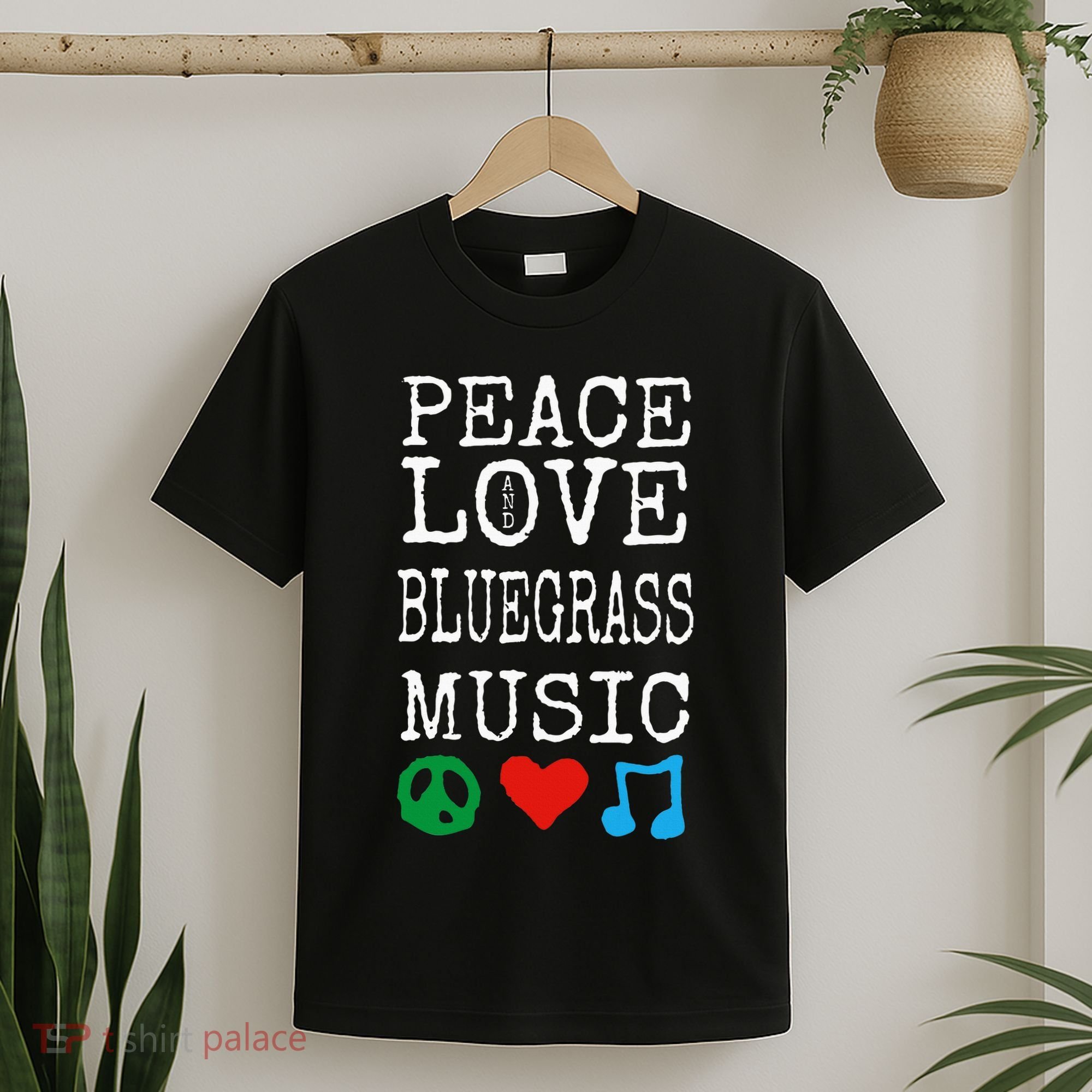Peace Love And Bluegrass Music Bluegrass T-Shirt
