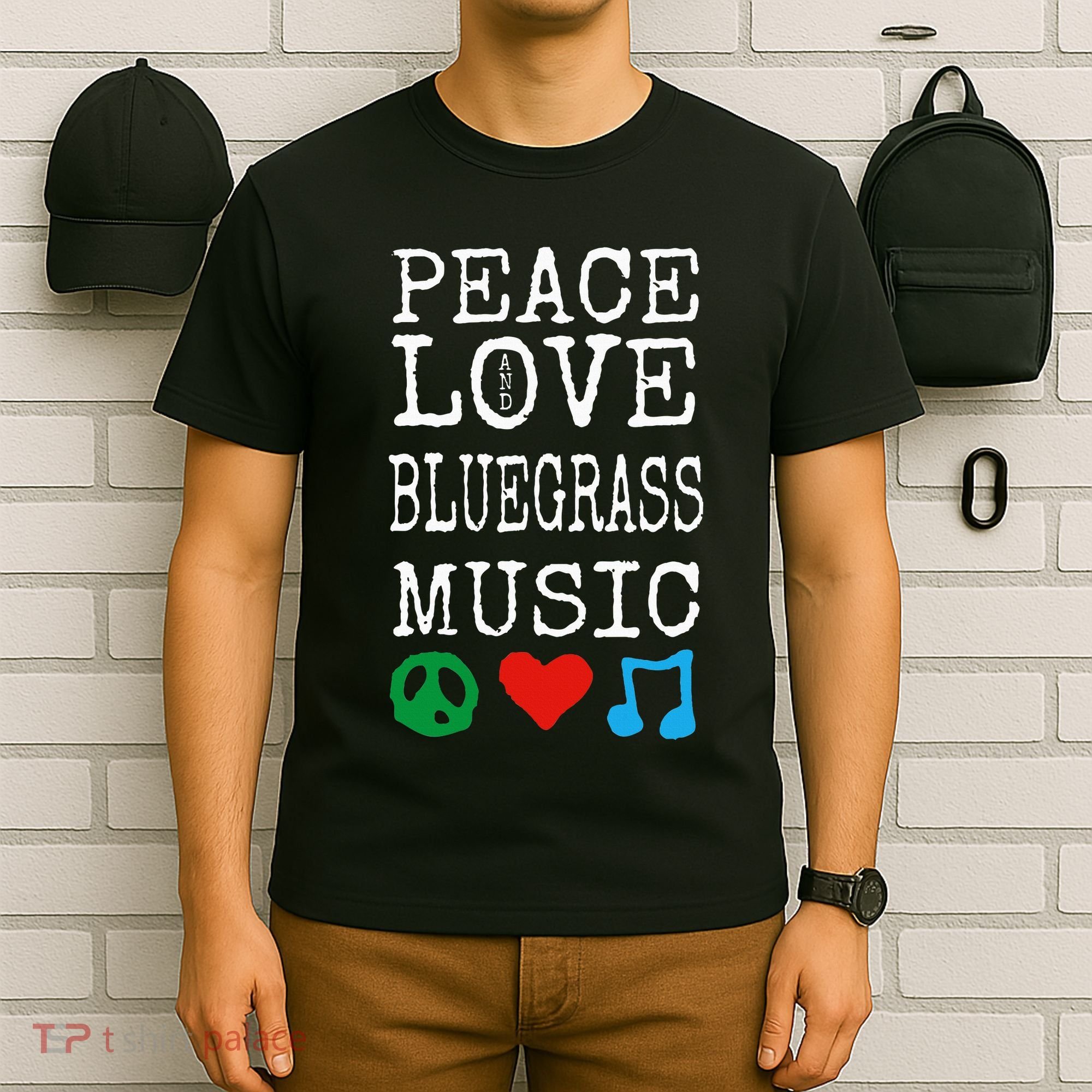 Peace Love And Bluegrass Music Bluegrass T-Shirt