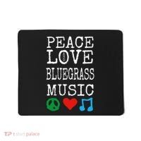 Peace Love And Bluegrass Music Bluegrass Mousepad thumb 0