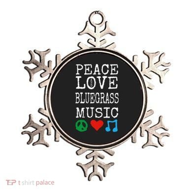 Peace Love And Bluegrass Music Bluegrass Ornament