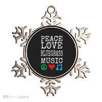 Peace Love And Bluegrass Music Bluegrass Ornament thumb 0