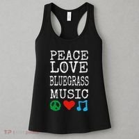 Peace Love And Bluegrass Music Bluegrass Women's Tank Top thumb 3
