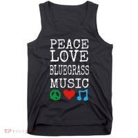 Peace Love And Bluegrass Music Bluegrass Tank Top thumb 0