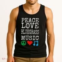Peace Love And Bluegrass Music Bluegrass Tank Top thumb 3