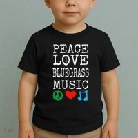 Peace Love And Bluegrass Music Bluegrass Toddler T-Shirt thumb 2