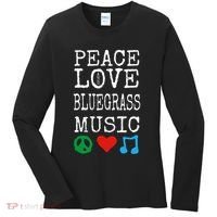 Peace Love And Bluegrass Music Bluegrass Women's Long Sleeve Shirt thumb 0