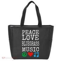 Peace Love And Bluegrass Music Bluegrass Tote Bag thumb 0
