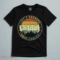 Poppy Like A Grandpa Only Cooler Funny Dad Poppy Fathers Day T-Shirt thumb 5