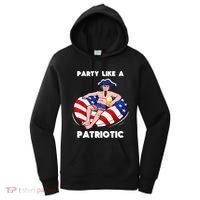 Party Like A Patriotic Beer Lover 4th Of July Pool Party Gift Women's Hoodie thumb 0