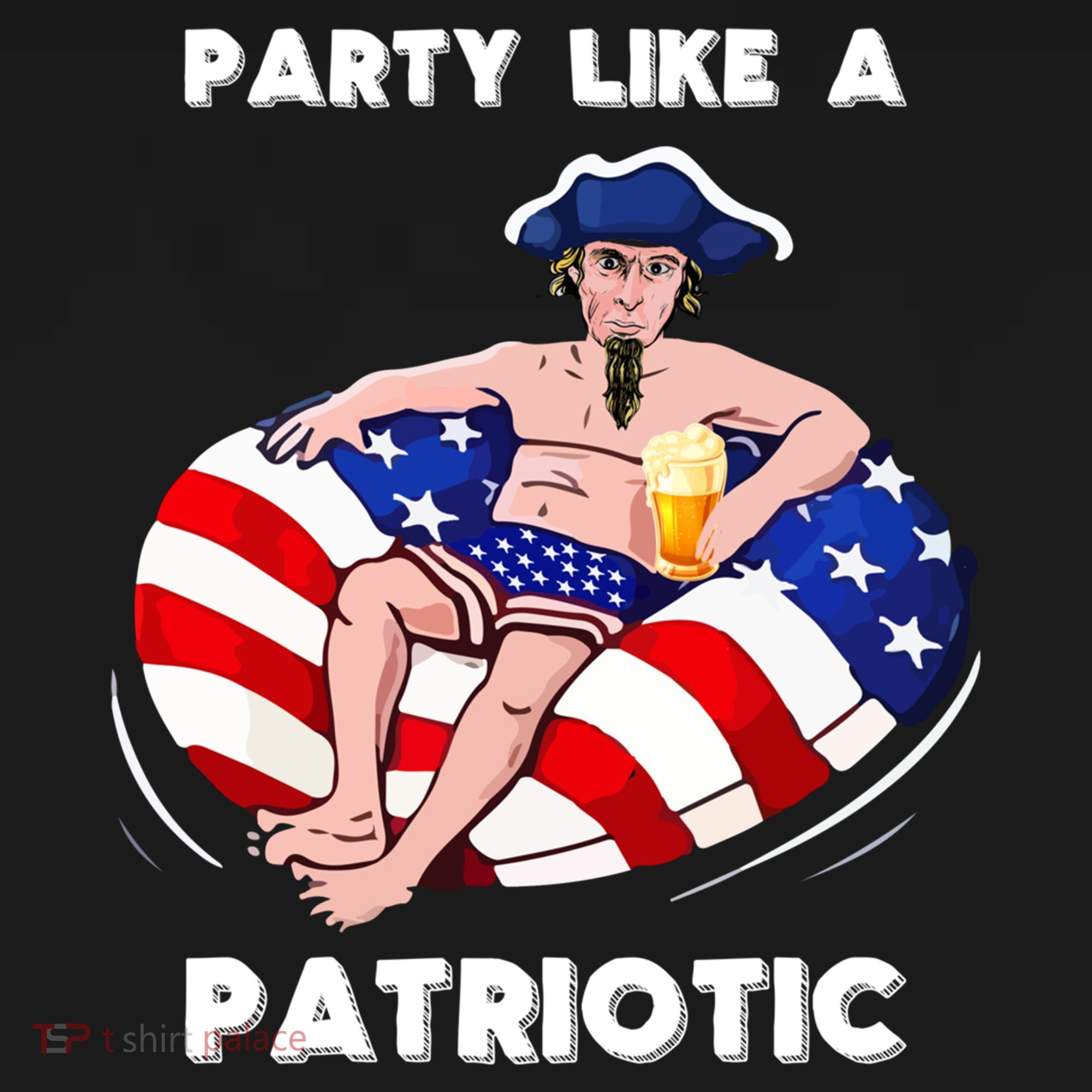 Party Like A Patriotic Beer Lover 4th Of July Pool Party Gift Women's Hoodie
