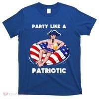 Party Like A Patriotic Beer Lover 4th Of July Pool Party Gift T-Shirt thumb 0