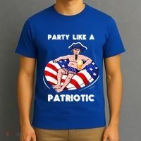 Party Like A Patriotic Beer Lover 4th Of July Pool Party Gift T-Shirt thumb 3