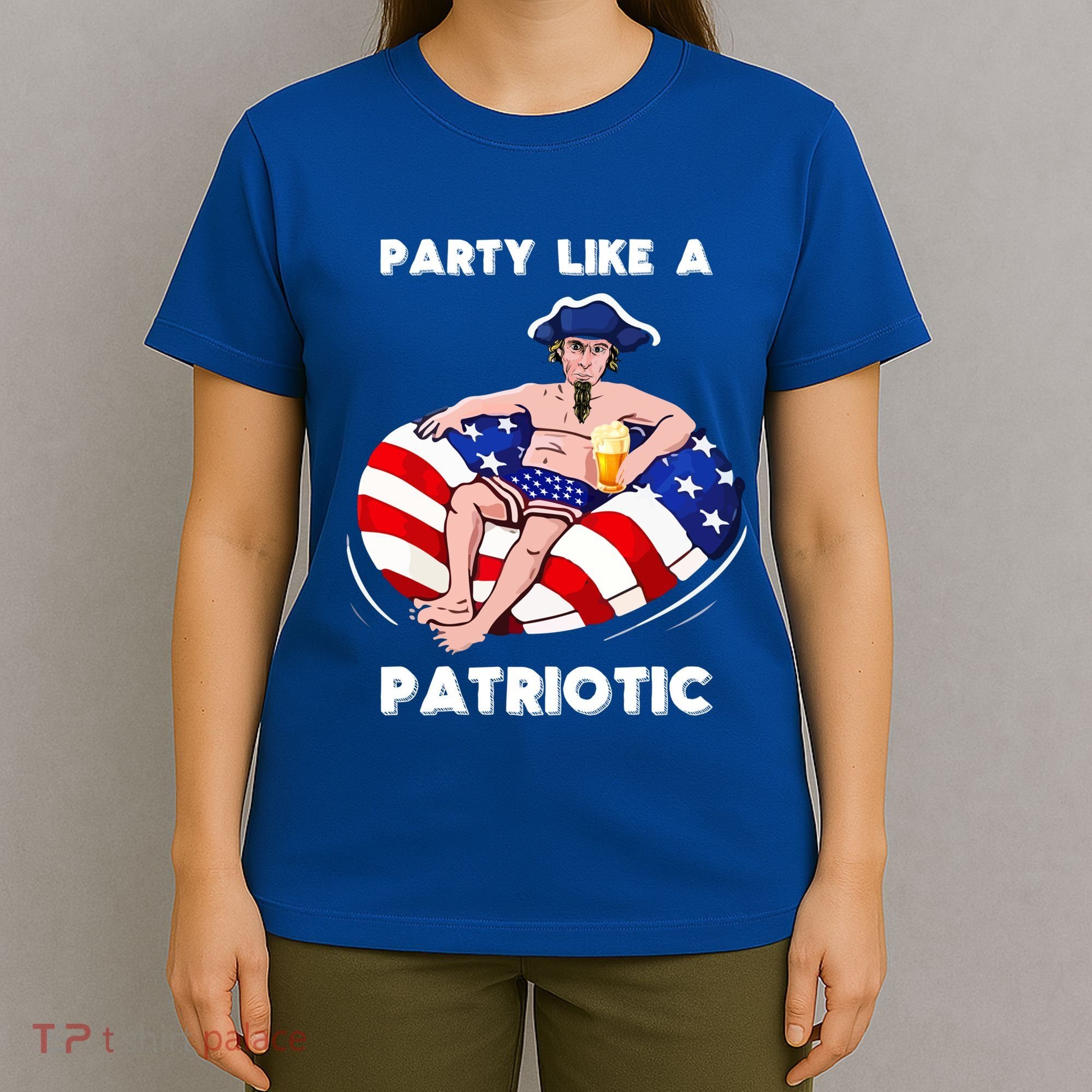 Party Like A Patriotic Beer Lover 4th Of July Pool Party Gift T-Shirt