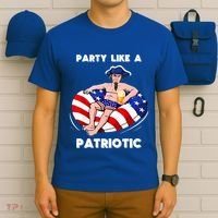 Party Like A Patriotic Beer Lover 4th Of July Pool Party Gift T-Shirt thumb 6