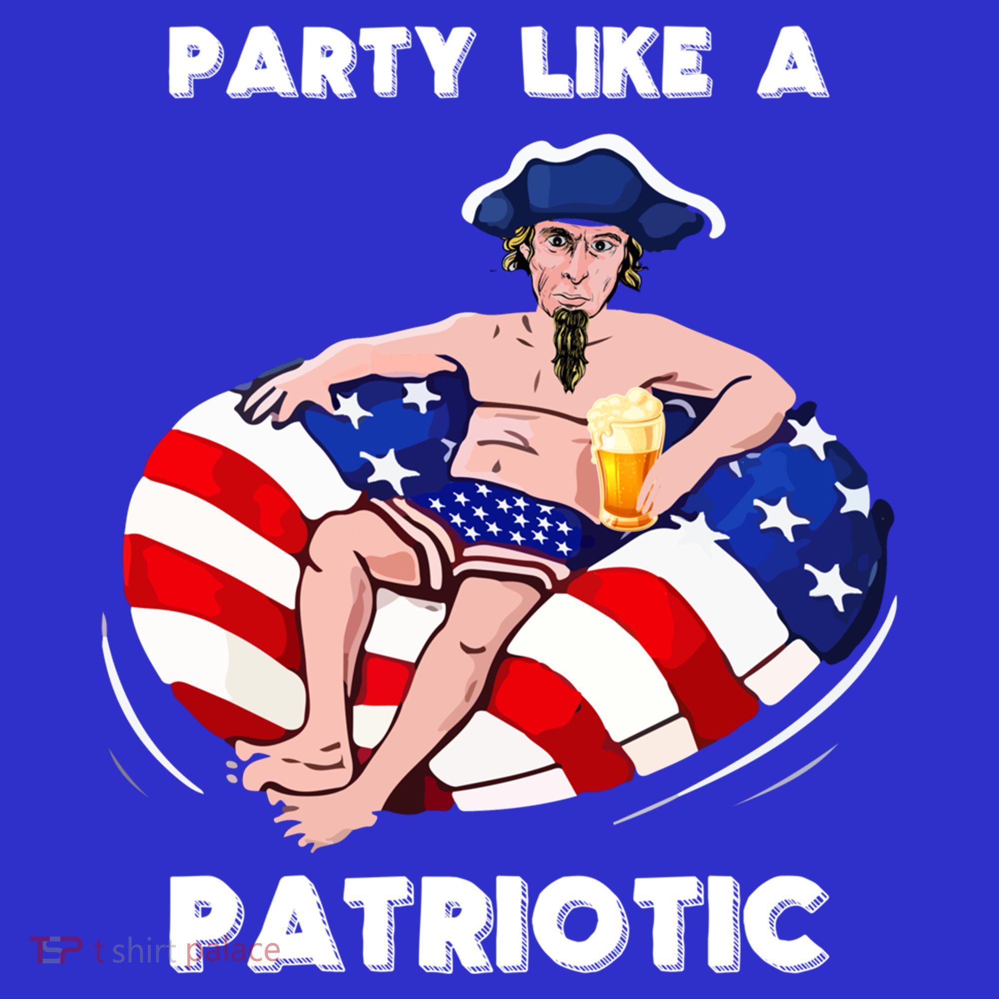 Party Like A Patriotic Beer Lover 4th Of July Pool Party Gift T-Shirt