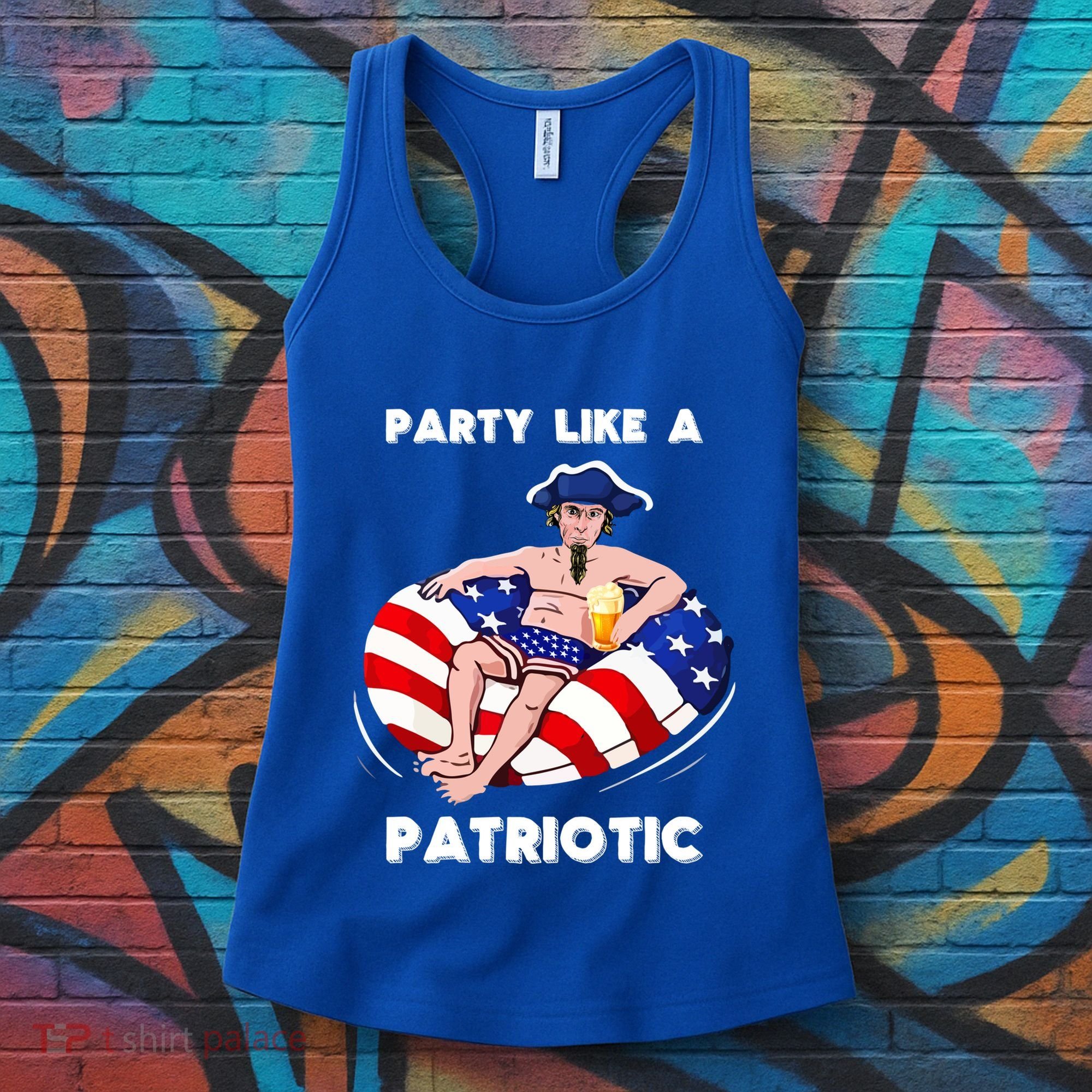 Party Like A Patriotic Beer Lover 4th Of July Pool Party Gift Women's Tank Top