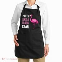 Party Like A Flock Star Pink Flamingo Apron thumb 2