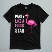 Party Like A Flock Star Pink Flamingo T-Shirt thumb 5