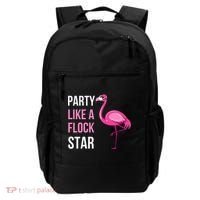 Party Like A Flock Star Pink Flamingo Backpack thumb 0
