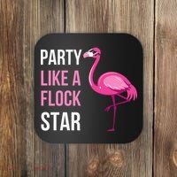 Party Like A Flock Star Pink Flamingo Coaster thumb 0