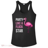 Party Like A Flock Star Pink Flamingo Ladies PosiCharge Competitor Racerback Tank thumb 0