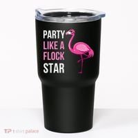 Party Like A Flock Star Pink Flamingo Tumbler thumb 0