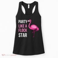 Party Like A Flock Star Pink Flamingo Women's Tank Top thumb 0