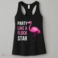 Party Like A Flock Star Pink Flamingo Women's Tank Top thumb 3