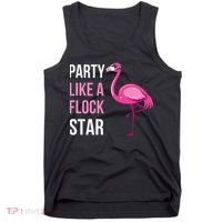 Party Like A Flock Star Pink Flamingo Tank Top thumb 0