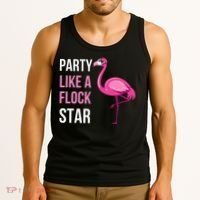 Party Like A Flock Star Pink Flamingo Tank Top thumb 3
