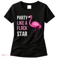 Party Like A Flock Star Pink Flamingo Women's T-Shirt thumb 0