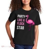 Party Like A Flock Star Pink Flamingo Kids T-Shirt thumb 2