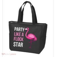 Party Like A Flock Star Pink Flamingo Tote Bag thumb 3