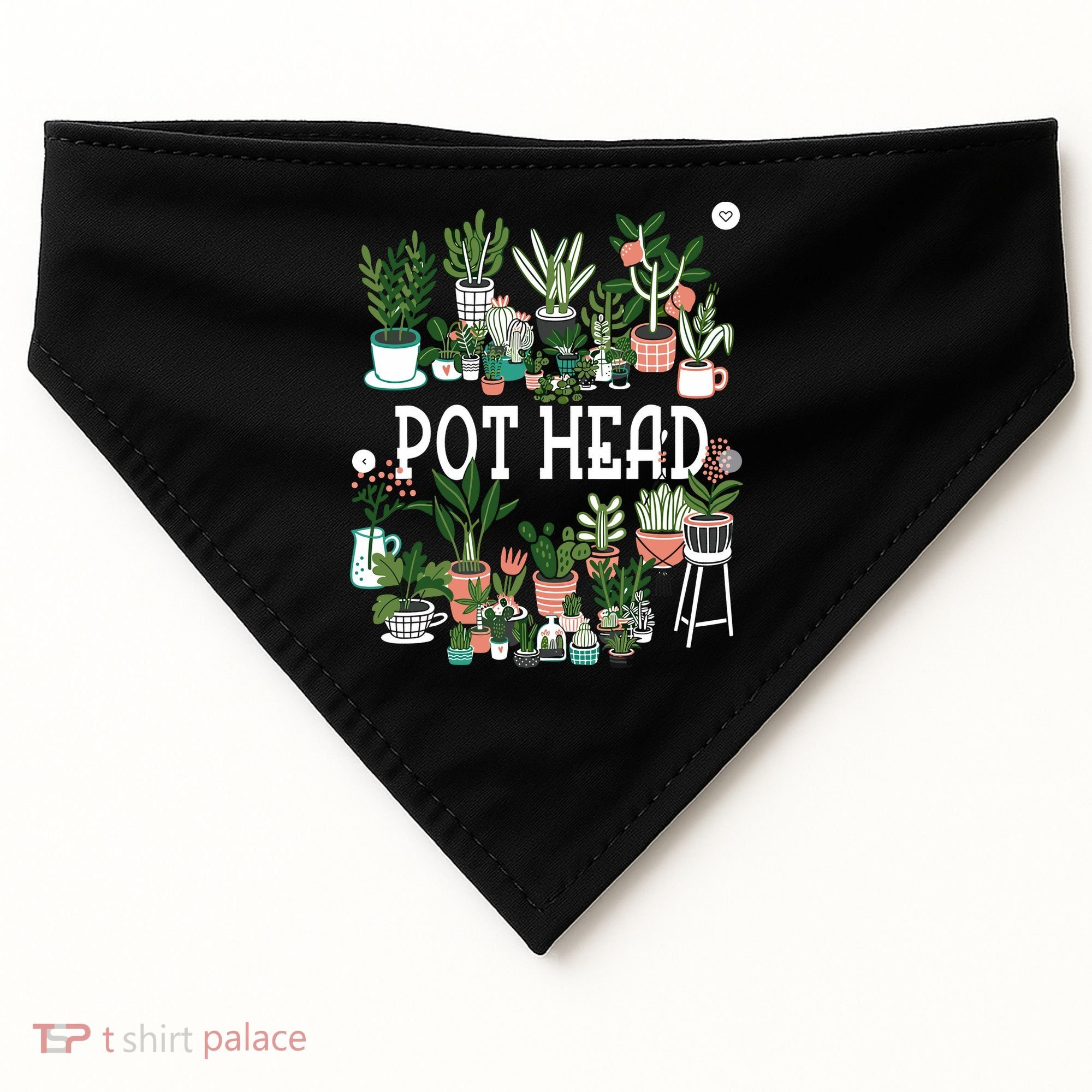 Plant Lover And Gardener Pot Head Succulent USA-Made Doggie Bandana