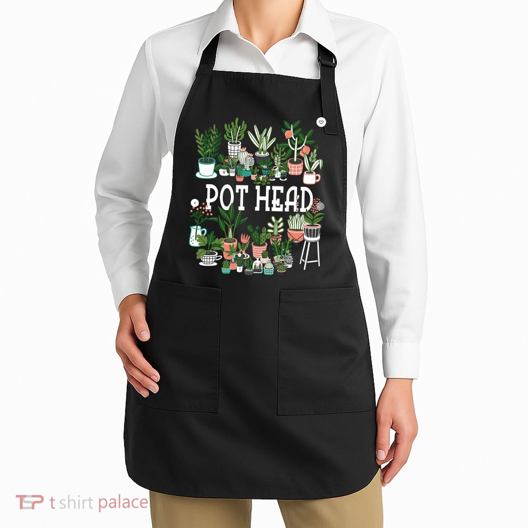 Plant Lover And Gardener Pot Head Succulent Apron