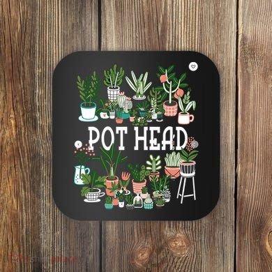 Plant Lover And Gardener Pot Head Succulent Coaster