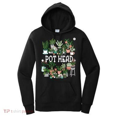 Plant Lover And Gardener Pot Head Succulent Women's Hoodie