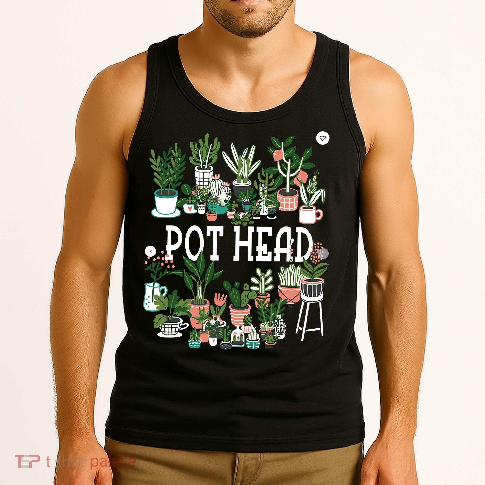 Plant Lover And Gardener Pot Head Succulent Tank Top