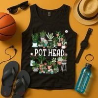 Plant Lover And Gardener Pot Head Succulent Tank Top thumb 4