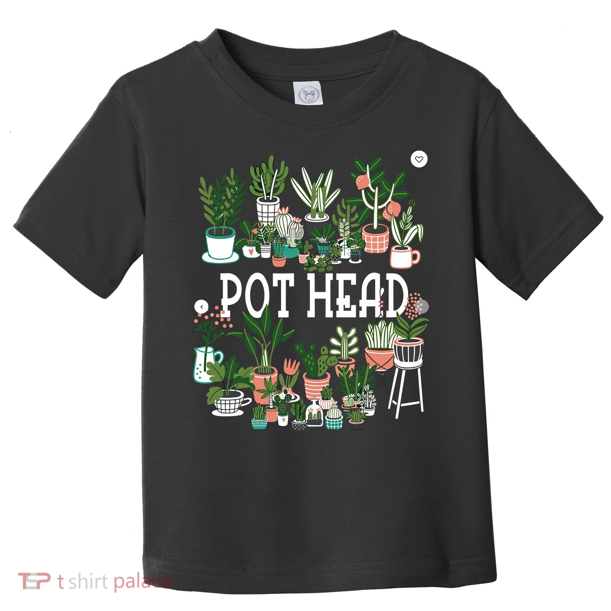 Plant Lover And Gardener Pot Head Succulent Toddler T-Shirt