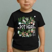 Plant Lover And Gardener Pot Head Succulent Toddler T-Shirt thumb 2
