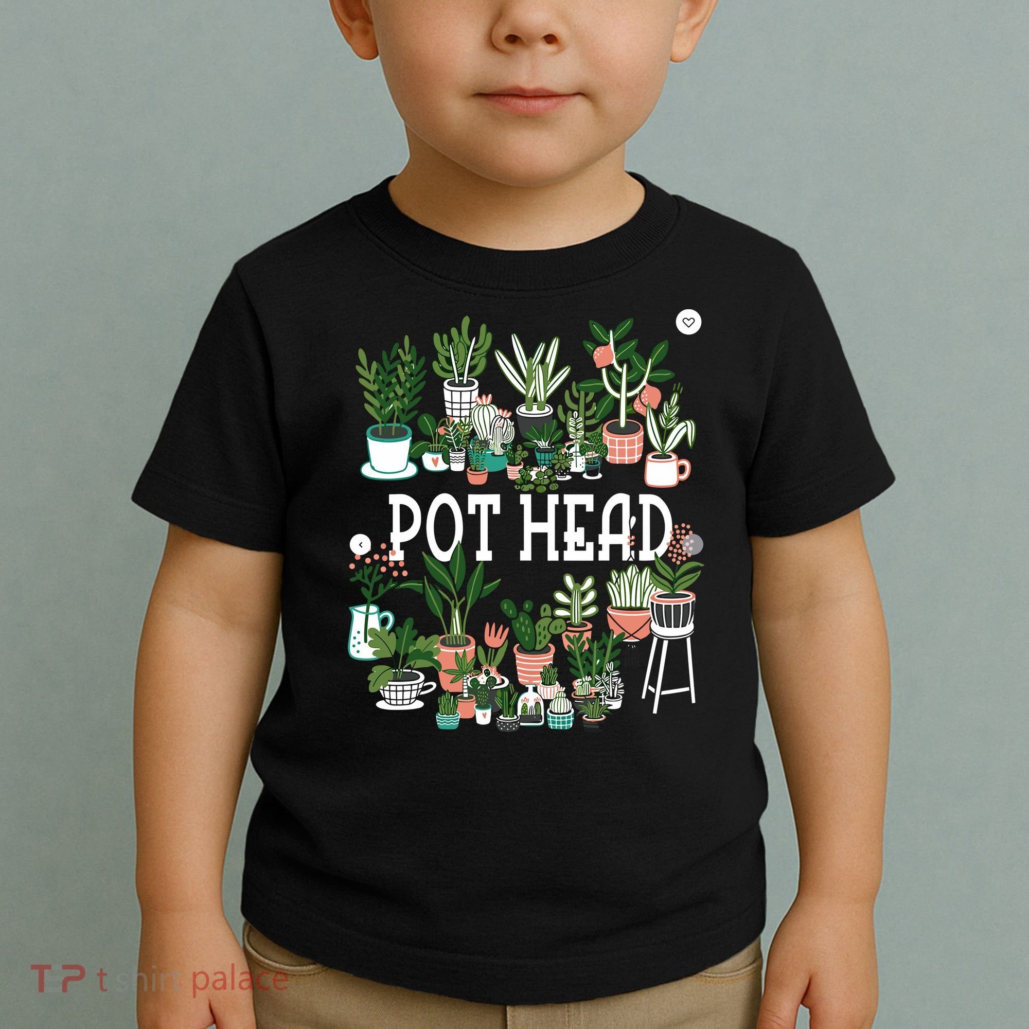 Plant Lover And Gardener Pot Head Succulent Toddler T-Shirt