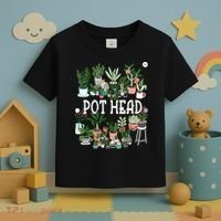 Plant Lover And Gardener Pot Head Succulent Toddler T-Shirt thumb 3