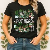 Plant Lover And Gardener Pot Head Succulent Women's T-Shirt thumb 2
