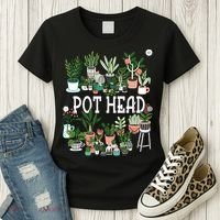 Plant Lover And Gardener Pot Head Succulent Women's T-Shirt thumb 3