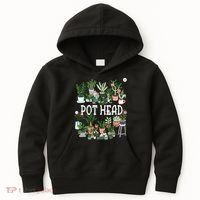 Plant Lover And Gardener Pot Head Succulent Kids Hoodie thumb 0