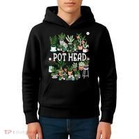 Plant Lover And Gardener Pot Head Succulent Kids Hoodie thumb 4