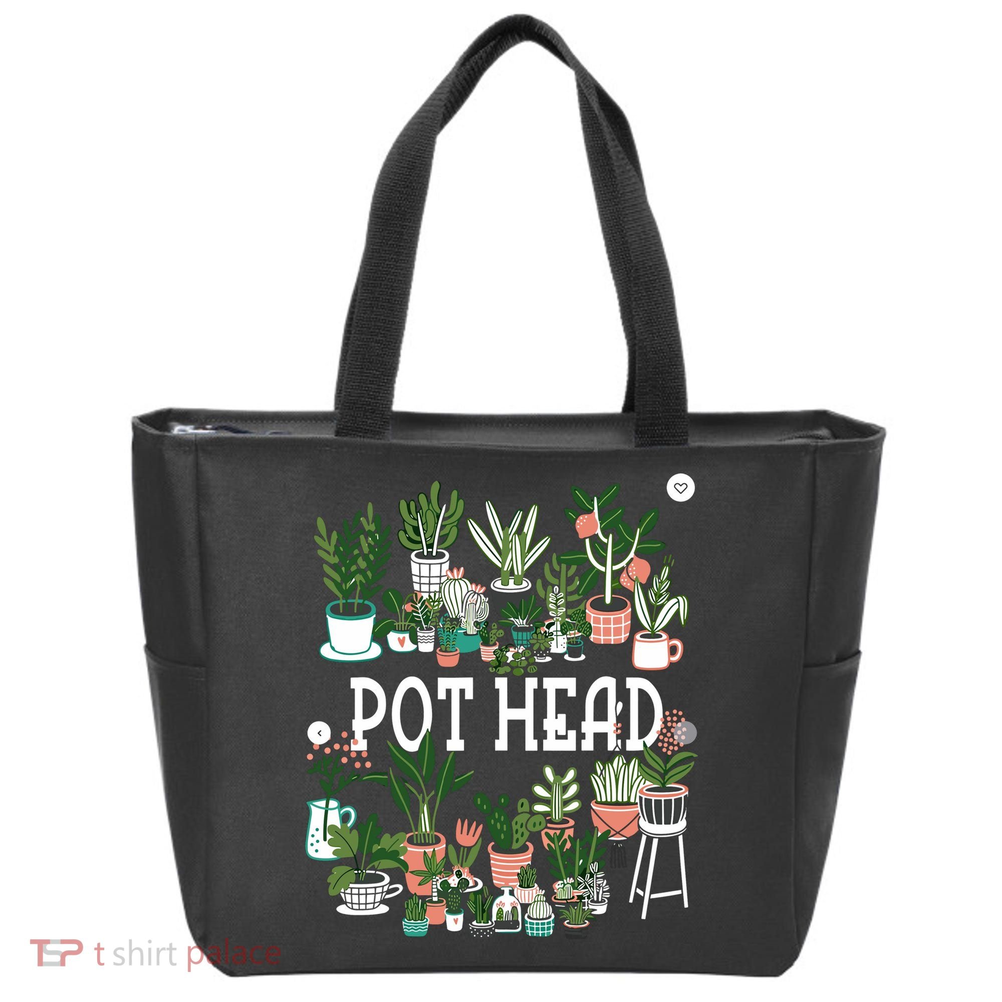 Plant Lover And Gardener Pot Head Succulent Tote Bag