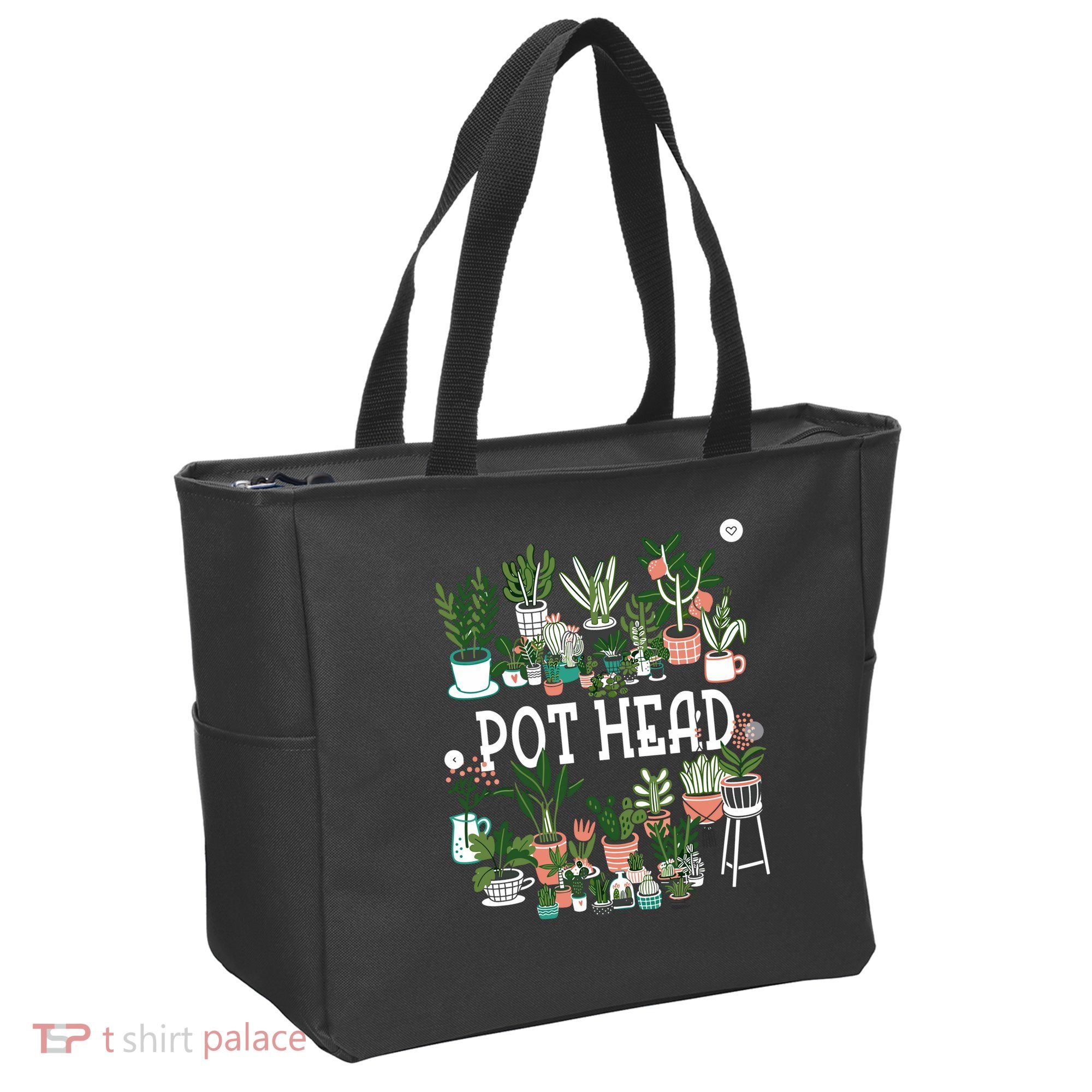 Plant Lover And Gardener Pot Head Succulent Tote Bag